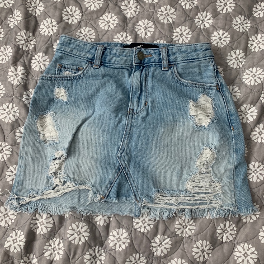 Hollister High-Rise Denim Skirt